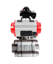 Кран шаровой DN.ru BV3232P(3pc)-FP-SW-ISO-H Ду100 Ру63 полнопроходной, корпус - нержавеющая сталь SS316, под приварку, с пневмоприводом PA-DA-105, пневмораспределителем 4М310-08 24В, БКВ APL-210N