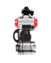 Кран шаровой DN.ru BV3232P(3pc)-FP-SW-ISO-H Ду100 Ру63 полнопроходной, корпус - нержавеющая сталь SS316, под приварку, с пневмоприводом PA-DA-105, пневмораспределителем 4М310-08 24В, БКВ APL-210N, ручным дублером MON3-700-T38-ISO