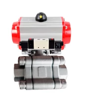 Кран шаровой DN.ru BV3232P(3pc)-FP-SW-ISO-H Ду100 Ру63 полнопроходной, корпус - нержавеющая сталь SS316, под приварку, с пневмоприводом PA-DA-105, пневмораспределителем 4V320-08 220В