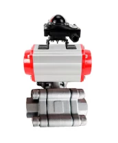 Кран шаровой DN.ru BV3232P(3pc)-FP-SW-ISO-H Ду100 Ру63 полнопроходной, корпус - нержавеющая сталь SS316, под приварку, с пневмоприводом PA-DA-105, БКВ APL-210N