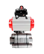 Кран шаровой DN.ru BV3232P(3pc)-FP-SW-ISO-H Ду100 Ру63 полнопроходной, корпус - нержавеющая сталь SS316, под приварку, с пневмоприводом PA-DA-105, БКВ APL-410N EX