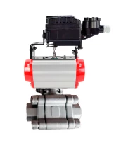 Кран шаровой DN.ru BV3232P(3pc)-FP-SW-ISO-H Ду100 Ру63 полнопроходной, корпус - нержавеющая сталь SS316, под приварку, с пневмоприводом PA-DA-105, электропневматическим поворотным позиционером YT-1000RSN без обратной связи