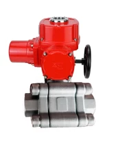 Кран шаровой DN.ru BV3232P(3pc)-FP-SW-ISO-H Ду100 Ру63 полнопроходной, корпус - нержавеющая сталь SS316, под приварку, с 1/4-оборотным взрывозащищенным электроприводом QT-EX-020M-O2-220VAC-У1 с моментнойм муфтой и штурвалом