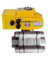 Кран шаровой DN.ru BV3232P(3pc)-FP-SW-ISO-H Ду40 Ру63 полнопроходной, корпус - нержавеющая сталь SS316, под приварку, с 1/4-оборотным электроприводом QT-N-005EM-A1-220VAC-У1 DAR c датчиком обратной связи и входным управляющим сигналом 4-20мА