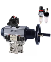 Кран шаровой DN.ru BV3232P(3pc)-FP-W-ISO-H Ду80 Ру25, полнопроходной, трехсоставной, нержавеющая сталь 316, уплотнение - PTFE, под приварку, с пневмоприводом PA-DA-105-1, пневмораспределителем 4V320-08 220В, БКВ APL-210N, БПВ AFC2000