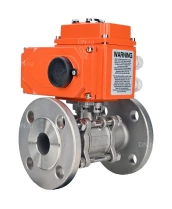 Кран шаровой DN.ru BV3131P(3pc)-FP-F-ISO-H Ду100 Ру16, полнопроходной, трехсоставной, корпус - нержавеющая сталь 304, уплотнение - PTFE, фланцевый, с электроприводом DN.ru QT-N-040EM-O1-24VDC-У1 24В HARK