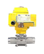 Кран шаровой DN.ru BV3131P(3pc)-FP-W-ISO-H LONG Ду15 Ру63, полнопроходной, трехсоставной, нержавеющая сталь 304, PTFE, под приварку, с электроприводом четвертьоборотным DN.ru QT-N-005EM-B1-220VAC-У1-DAR gander