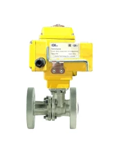 Кран шаровой DN.ru BV3232P(2pc)-FP-F-ISO-H Ду15 Ру40 полнопроходной двухходовой, нержавеющая сталь, фланцевый, уплотнение - PTFE, с электроприводом четвертьоборотным DN.ru QT-N-005EM-B1-220VAC-У1-DAR gander