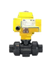 Кран шаровой DN.ru BV4242E-FP-GRM-ISO Дн65 Ру10 полнопроходной, клеевой с разборным муфтовым соединением, корпус - UPVC (НПВХ), шар - UPVC (НПВХ), уплотнение - EPDM, с электроприводом четвертьоборотным DN.ru QT-N-005EM-B1-220VAC-У1-DAR gander