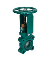 Задвижка шиберная DN.ru GVKN1331E-2W-Fb-S Ду125 Ру10 двусторонняя, межфланцевая, шпиндель - невыдвижной, корпус - чугун GGG40, шибер - нержавеющая сталь 304, уплотнение - EPDM, управление - штурвал, WENZ