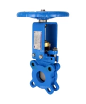 Задвижка шиберная DN.ru GVKN1331N-2W-Fb-S Ду200 Ру10 (номинальное давление фланцев 16бар), двусторонняя, межфланцевая, шпиндель - невыдвижной, корпус - чугун GGG40, шибер - нержавеющая сталь 304, уплотнение - NBR, управление - штурвал, WENZ