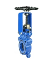 Задвижка шиберная DN.ru GVKN1331N-2W-Fb-S Ду50 Ру16 двусторонняя, межфланцевая, шпиндель - невыдвижной, корпус - чугун GGG40, шибер - нержавеющая сталь 304, уплотнение - NBR, управление - штурвал, WS