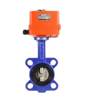 Затвор дисковый поворотный DN.ru WBV1132N-2W-Fb-H Ду40 Ру16, корпус - чугун GG25, диск - нержавеющая сталь 316L, уплотнение - NBR, с электроприводом DN.ru QT-N-003EM-O1-220VAC-У1 MINI 220В