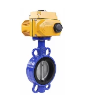 Затвор дисковый поворотный DN.ru WBV1132N-2W-Fb-H Ду40 Ру16, корпус - чугун GG25, диск - нержавеющая сталь 316L, уплотнение - NBR, с электроприводом DN.ru QT-N-003EM-O1-220VAC-У1 220В