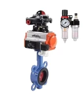 Затвор дисковый поворотный DN.ru WBV1413E-2W-Fb-H Ду125 Ру16, корпус - чугун GGG50, диск - чугун GGG40, уплотнение - EPDM, с пневмоприводом PA-DA-105, пневмораспределителем 4M310-08 24В, БКВ APL-410N EX и БПВ AFC2000