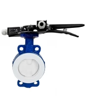 Затвор дисковый поворотный DN.ru WBV3434Pf-2W-Fb-H Ду50 Ру16 корпус - углеродистая сталь WCB, диск - углеродистая сталь WCB, футерованный PTFE, уплотнение - PTFE, с рукояткой и двумя концевыми датчиками LS-103 250В
