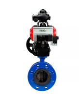 Затвор дисковый поворотный DN.ru WBV1331E-2W-F-H Ду50 Ру16 фланцевый, чугун GGG40, нержавеющая сталь 304, EPDM, с пневмоприводом DN.ru PA-DA-105, пневмораспределителем DN.ru 4M310-08 220В, БКВ DN.ru APL-210N и ручным дублером DN.ru MON3-700-T38-ISO