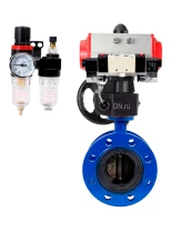Затвор дисковый поворотный DN.ru WBV1331E-2W-F-H Ду50 Ру16 фланцевый, чугун GGG40, нержавеющая сталь 304, EPDM, с пневмоприводом DN.ru PA-DA-105, пневмораспределителем DN.ru 4V320-08 220В, ручным дублером DN.ru MON3-700-T38-ISO и БПВ DN.ru AFC2000