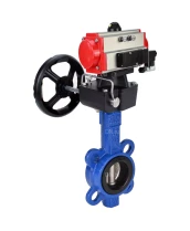 Затвор дисковый поворотный DN.ru WBV1413E-2W-Fb-H Ду125 Ру16, корпус - чугун GGG50, диск - чугун GGG40, уплотнение - EPDM, с пневмоприводом PA-DA-105, пневмораспределителем 4V320-10 220В и ручным дублером MON2-450-T28-ISO