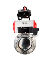 Затвор дисковый поворотный DN.ru WBV3131S-2W-T-H Ду15 Ру10 резьбовой, пищевая нержавеющая сталь 304, уплотнение – Silicon, с пневмоприводом DN.ru PA-DA-052, пневмораспределителем DN.ru 4M310-08 24В и БКВ DN.ru APL-410N EX