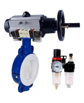 Затвор дисковый поворотный DN.ru WBV3434Pf-2W-Fb-H Ду100 Ру16 корпус - углеродистая сталь WCB, диск - углеродистая сталь WCB, футерованный PTFE, уплотнение - PTFE, с пневмоприводом PA-DA-105-1, с пневмораспределителем 4V320-08 220В, БПВ AFC2000