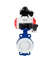Затвор дисковый поворотный DN.ru WBV3434Pf-2W-Fb-H Ду50 Ру16 корпус - углеродистая сталь WCB, диск - углеродистая сталь WCB, футерованный PTFE, уплотнение - PTFE, с DN.ru PA-DA-065, 4M310-08 220В и APL-210N