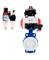 Затвор дисковый поворотный DN.ru WBV3434Pf-2W-Fb-H Ду125 Ру16 корпус - углеродистая сталь WCB, диск - углеродистая сталь WCB, футерованный PTFE, уплотнение - PTFE, с PA-SA-130, 4M310-08 220В, APL-410N EX и AFC2000