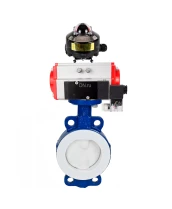 Затвор дисковый поворотный DN.ru WBV3434Pf-2W-Fb-H Ду50 Ру16 корпус - углеродистая сталь WCB, диск - углеродистая сталь WCB, футерованный PTFE, уплотнение - PTFE, с DN.ru PA-DA-065, 4M310-08 220В и APL-510N EX