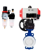 Затвор дисковый поворотный DN.ru WBV3434Pf-2W-Fb-R Ду300 Ру16 корпус - углеродистая сталь WCB, диск - углеродистая сталь WCB, футерованный PTFE, уплотнение - PTFE, с PA-DA-140, 4M310-08 220В, MON4-1200-T54-ISO и AFC2000