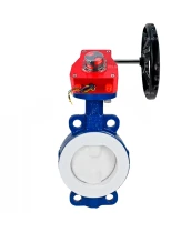 Затвор дисковый поворотный DN.ru WBV3434Pf-2W-Fb-H Ду50 Ру16 корпус - углеродистая сталь WCB, диск - углеродистая сталь WCB, футерованный PTFE, уплотнение - PTFE, с редуктором DN.ru HGBF RQN1-180Z с индикатором положения и датчиком обратной связи