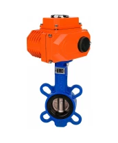 Затвор дисковый поворотный DN.ru WBV1132N-2W-Fb-H Ду200 Ру16, корпус -чугун GG25, диск - нержавеющая сталь 316L, уплотнение - NBR, с электроприводом QT-N-040EM-O1-24VDC-У1 24В HARK