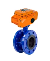 Затвор дисковый поворотный DN.ru WBV1313E-2W-F-H Ду100 Ру16 фланцевый, корпус - чугун GGG40, диск - чугун GGG40, уплотнение - EPDM, с 1/4-оборотным электроприводом QT-N-020EM-O1-24VDC-У1 24В HARK