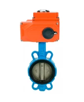 Затвор дисковый поворотный DN.ru WBV1413E-2W-Fb-H Ду200 Ру16, корпус -чугун GGG50, диск - чугун GGG40, уплотнение - EPDM, с 1/4-оборотным электроприводом QT-N-030EM-O1-220VAC-У1 220В HARK