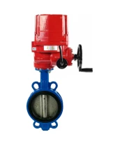 Затвор дисковый поворотный DN.ru Ду125 Ру25 межфланцевый, корпус - чугун QT450, диск - нержавеющая сталь 304, уплотнение - EPDM, с электроприводом DN.ru QT-EX-020EM-O2-220VAC-У1 (WBV1631E-2W-Fb-ISO-H)