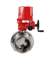 Затвор дисковый поворотный кламповый DN.ru WBV3131S-2W-C-H Ду15 Ру10 корпус - пищевая нержавеющая сталь 304, уплотнение – Silicon, с четвертьоборотным взрывозащищенным электроприводом DN.ru QT-EX-010EM-O2-220VAC-У1 220В