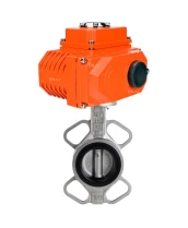 Затвор дисковый поворотный DN.ru WBV3232E-2W-Fb-H Ду200 Ру16, корпус -нержавеющая сталь 316L, диск - нержавеющая сталь 316L, уплотнение - EPDM, с электроприводом QT-N-040EM-O1-24VDC-У1 24В HARK