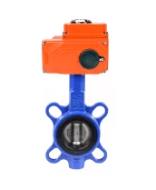 Затвор дисковый поворотный DN.ru WBV3432E-2W-Fb-H Ду200 Ру16, корпус - углеродистая сталь WCB, диск - нержавеющая сталь 316L, уплотнение - EPDM, с электроприводом DN.ru QT-N-030EM-O1-220VAC-У1 220В HARK