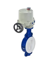 Затвор дисковый поворотный DN.ru WBV3434Pf-2W-Fb-H Ду125 Ру16 корпус - углеродистая сталь WCB, диск - углеродистая сталь WCB, футерованный PTFE, уплотнение - PTFE, с четвертьоборотным электроприводом ГЗ-ОФ-110/11-М 380В