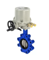 Затвор дисковый поворотный DN.ru WBV1631N-2W-Fb-H Ду125 Ру16 LUG корпус - чугун QT450, диск - нержавеющая сталь 304, уплотнение - NBR, межфланцевый, с электроприводом ГЗ-ОФВ-120/7М 220В