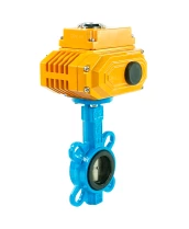 Затвор дисковый поворотный DN.ru WBV1413E-2W-Fb-H Ду250 Ру16, корпус - чугун GGG50, диск - чугун GGG40, уплотнение - EPDM, с электроприводом DN.ru-060 24В