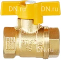 Кран шаровой БАЗ 11б27п А10/1 1″ Ду25 Ру40 ГАЗ полнопроходной, двухходовой, латунь ЛС59-1, уплотнение - фторопласт, внутренняя резьба, ручка-бабочка