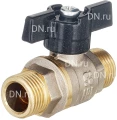 Кран шаровой БАЗ 11б27п1 А32/1 1″ Ду25 Ру40 полнопроходной, двухходовой, латунь никелированная, уплотнение - PTFE, наружная резьба, ручка-бабочка Кран шаровой БАЗ 11б27п1 А32/1 1″ Ду25 Ру40 полнопроходной, двухходовой, латунь никелированная, уплотнение - PTFE, наружная резьба, ручка-бабочка