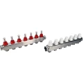 Коллекторная группа DN.ru GC1-31-7 1″ Ду25 Ру10 отводов — 7, в сборе с расходомерами и терморегулирующими клапанами, без переходников, корпус - нержавеющая сталь AISI 304