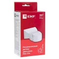 Датчик движения EKF PROxima MW-704 1200Вт до 15м микроволновый, настенный, обзор 180°, радиус действия до 15м, IP65, белый