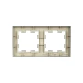 Рамка IEK BRITE 2 поста 84х155х11 мм, корпус - пластик, монтаж - универсальный, цвет - алюминий