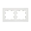 Рамка IEK BRITE 2 поста 84х155х11 мм, корпус - пластик, монтаж - универсальный, цвет - белый BR-M22-K01