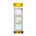 Рамка IEK BRITE 3 поста 84х226х11 мм, корпус - пластик, монтаж - универсальный, цвет - бежевый