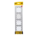 Рамка IEK BRITE 4 поста 84х298х11 мм, корпус - пластик, монтаж - универсальный, цвет - алюминий BR-M42-K47
