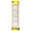Рамка IEK BRITE 4 поста 84х298х11 мм, корпус - пластик, монтаж - универсальный, цвет - бежевый