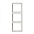 Рамка EKF PROxima Лондон 3 поста 80х240х20 мм, корпус - пластик, монтаж - вертикальный, цвет - белый